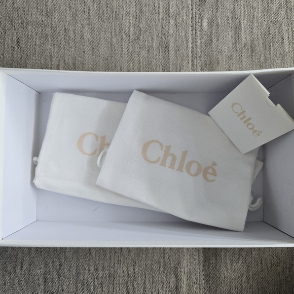 Chloe Woody Logo Slide Sandals Auth W/ Box & Dust Bags Sz 39 - Picture 12 of 12